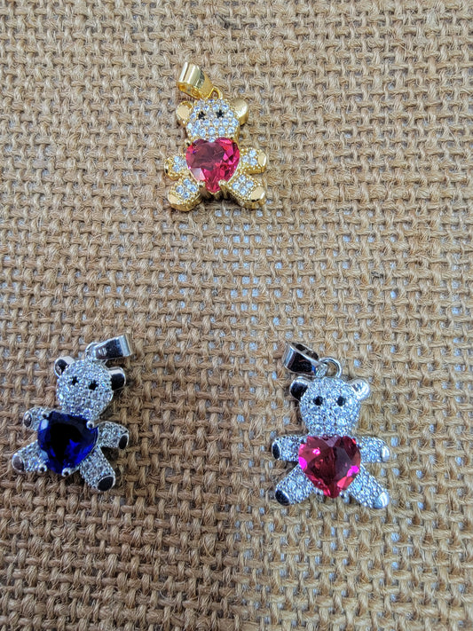 Charms  de oso en  stainless steel