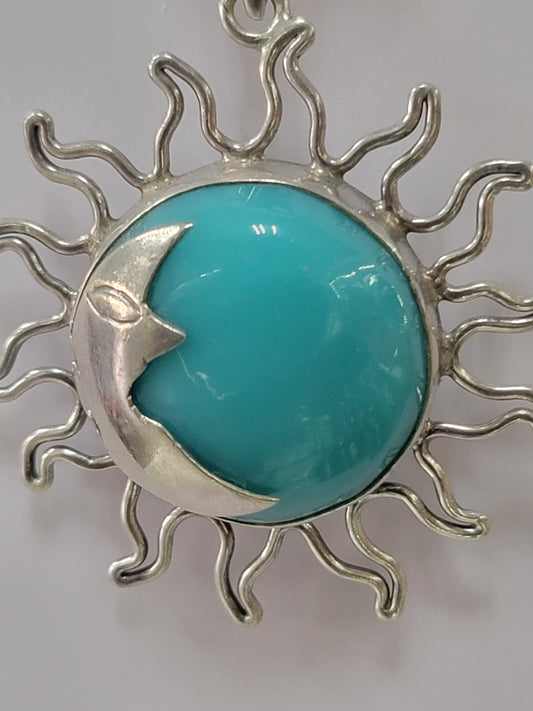 Sonne- und Mond-Charm aus 925er Sterlingsilber 