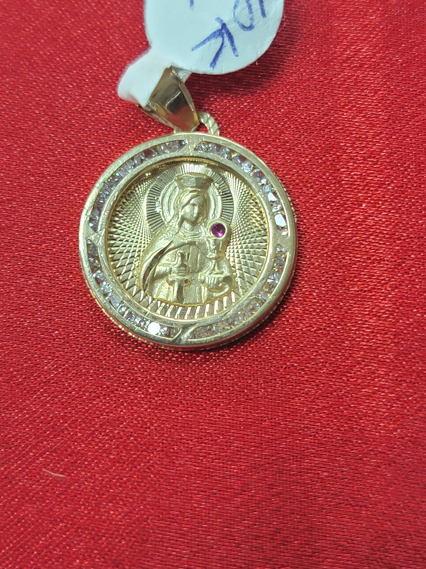 Medallla de la Santa Barbara  en oro 10k